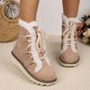 Fashion Women Fashion Flat Snow Boots Comfortable Strap Anti-slip Short Ankle Boots Winter New Round Designer Shoes Zapatos De Mujer