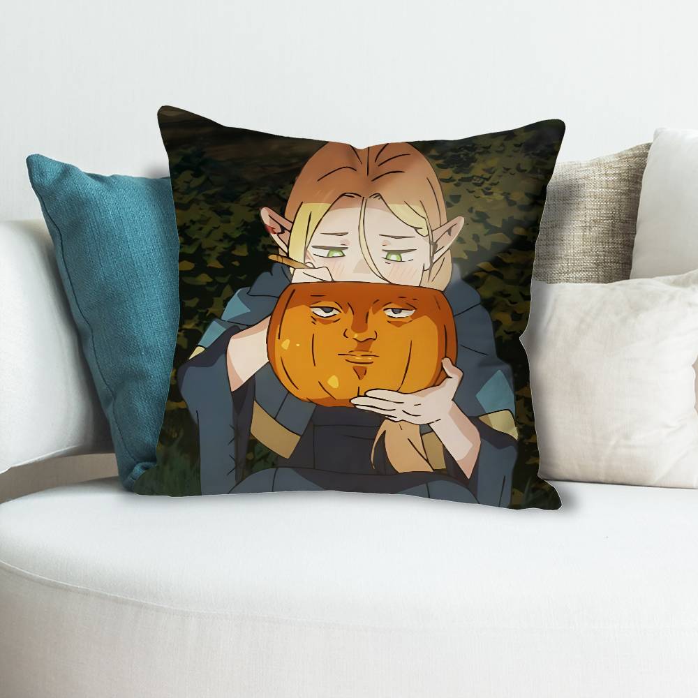 DDelicious in DDungeonsS Anime Celebrity Merchandise AllMatch Printed Pillow Case Sofa Car Office Room Decoration Protector