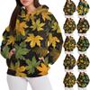 Women's Fashion Casual Pullover Hooded Sweatshirt  Printed Long Sleeve Sweatshirt