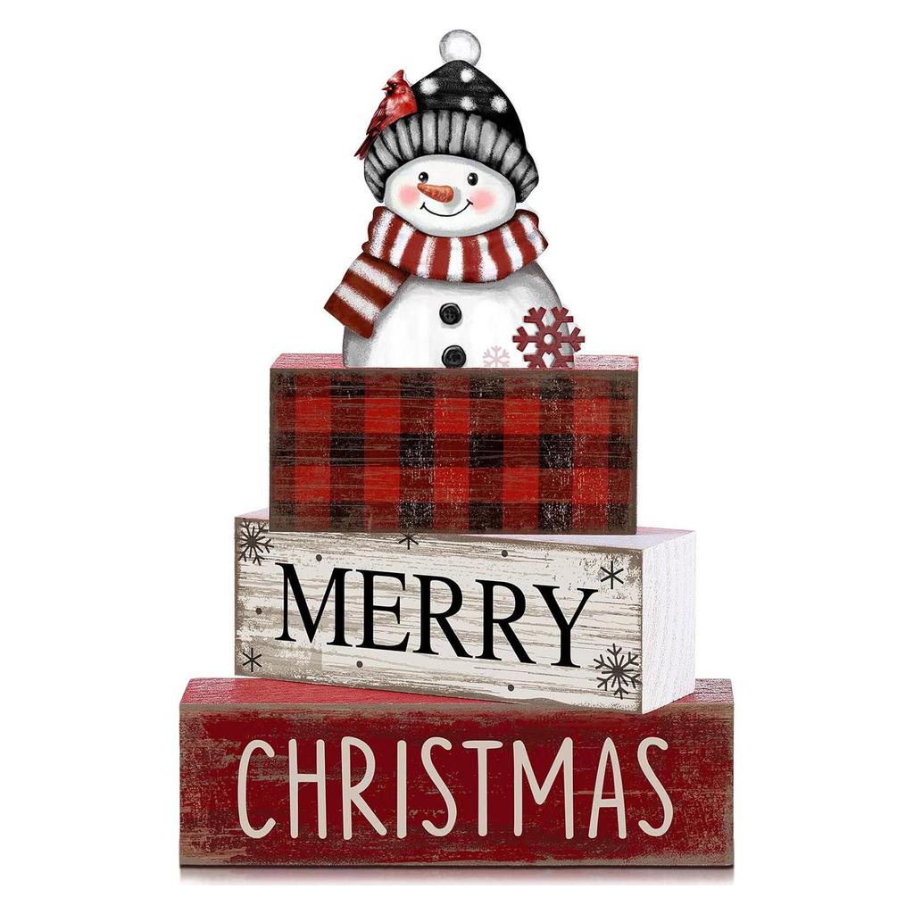 4Pcs Football Table Decorations Football Tiered Tray Decor Sport Game Centerpiece Sign Decorative Rugby Stack Block Gift for Fans Club Tailgate