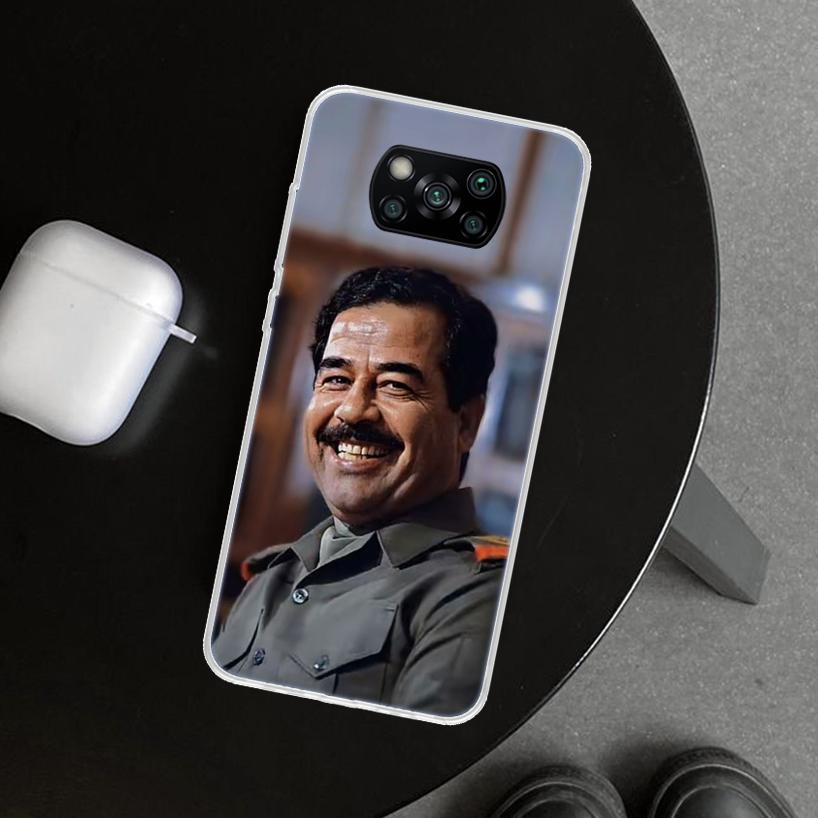 Etui Fashion Saddam Hussein Iraq Arabic Phone Case Cover for Xiaomi Poco X6 X5 X7 Pro F7 Ultra Redmi 15C 15 13C 13 12C 12 10C 10