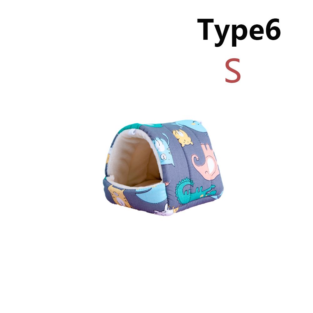 Winter Rabbit Squirrel Mini Cage Small Animal Sleeping Bed Hamster House Guinea Pig Nest Warm Mat