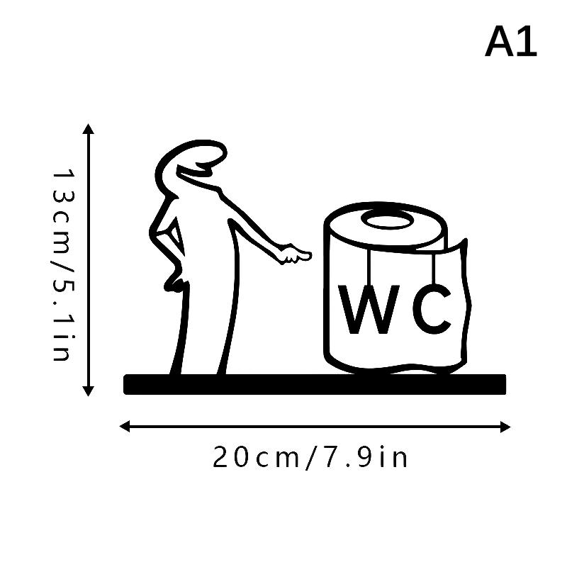 Minimalist Line Art Stickers Door Sticker Bedroom, Kitchen, Bathroom Sign Cartoon Character Design Home Decoration