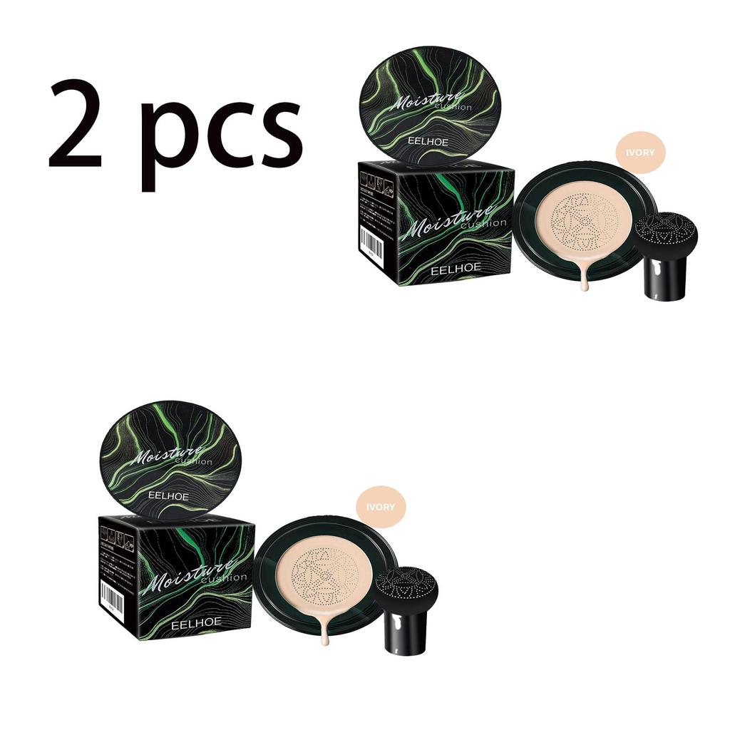 EELHOE Mushroom Head Cushion Natural BB Cream (Ivory White), Waterproof, Conceals Blemishes, Natural Foundation for a Flawless Facial Look