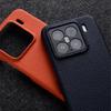 MELKCO For Xiaomi 15 Case Genuine Cow Leather PC Phone Cover Magnetic Case