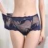 Women's Sexy Lace Underwear Panties Women's Hollow Out Breathable Lingerie Hip-lifting Mid-waist Briefs 2XL
