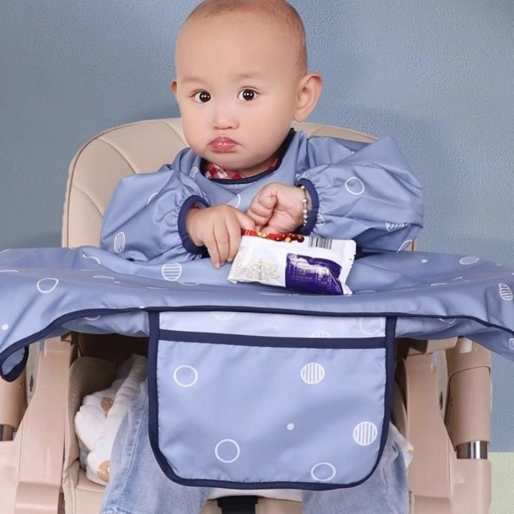 Anti-Dirty Feeding Bib Waterproof Long Sleeves Bib Easy Clean Coverall Baby Bib  Restaurant