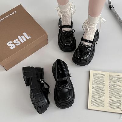 Ретро повседневные туфли-одиночки в британском стиле на платформе, маленькие кожаные туфли, летняя мода, ремешок с пряжкой, женские туфли Мэри Джейн