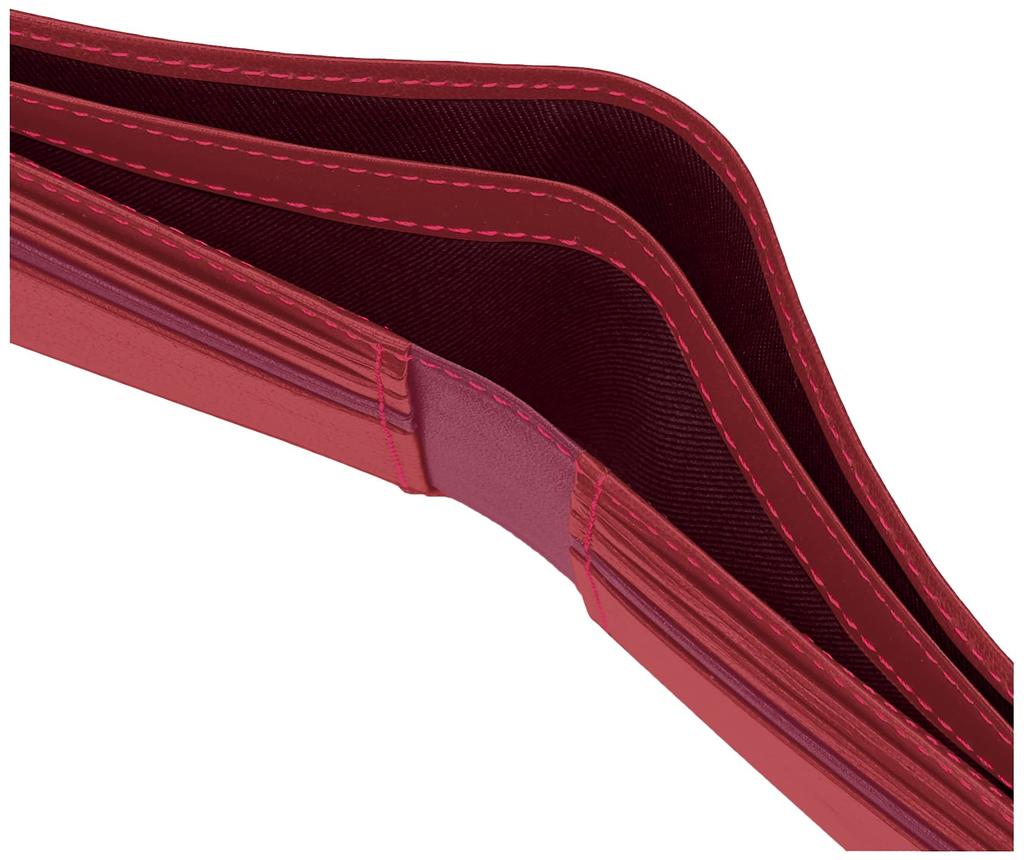 Кошелек двойного сложения из кожи буйвола NH0811 Винный 71711 [Kitamura] Мужской [Красный]