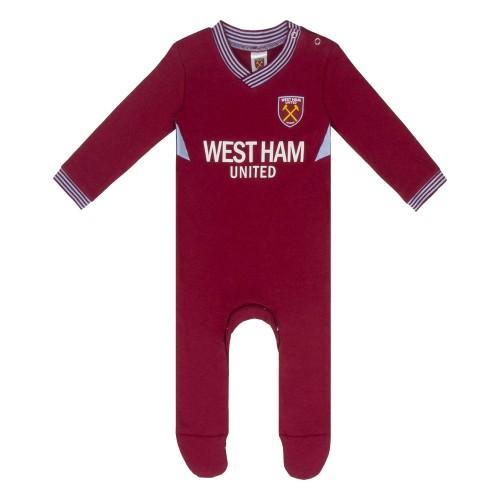 West Ham United FC Baby Home Kit Sleepsuit