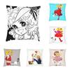 Anime Candy Candy Terry Snow Pillow Decor Home Luxury Japanese Retro Manga Cushions for Sofa Square Pillowcase