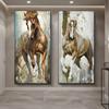 Brown Running Horse Animal Wall Art Oil Painting On Canvas Poster And Prints Picture For Modern Living Room Decoration Cuadros