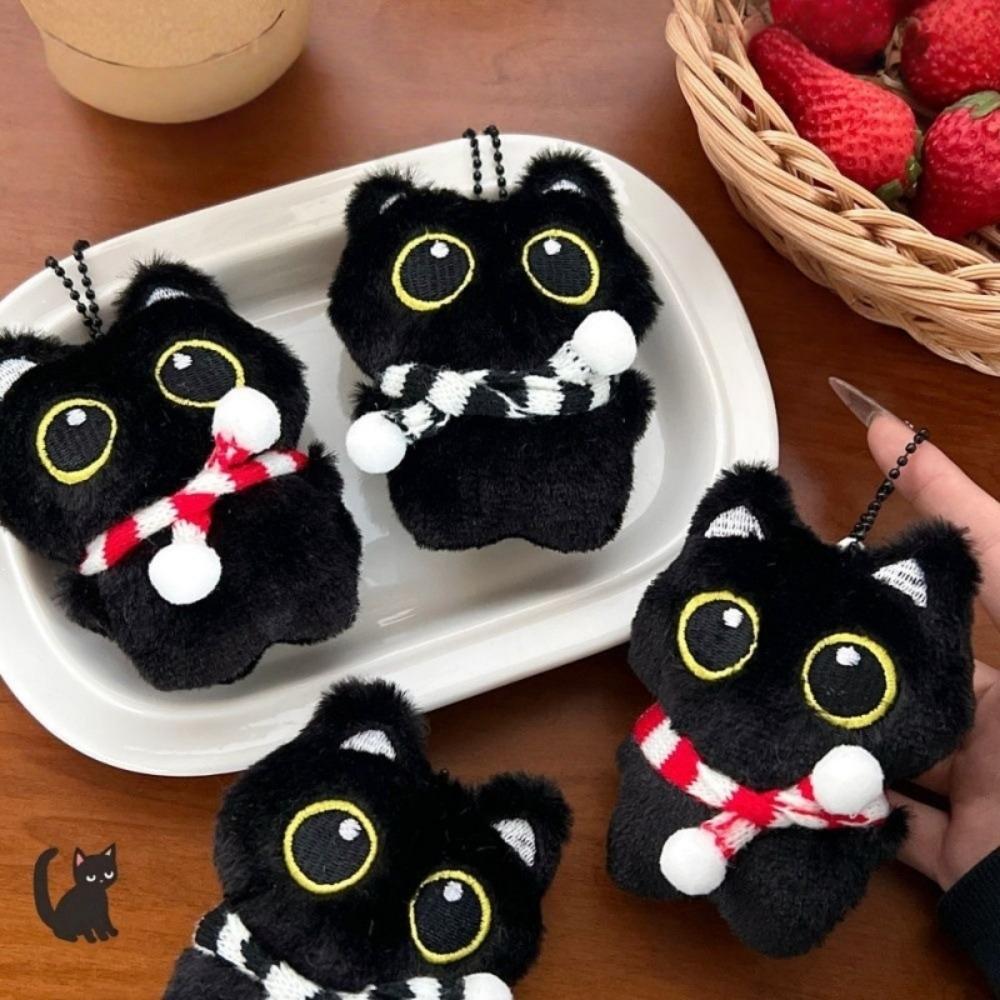 Новая Милая Плюшевая Игрушка Черный Кот Кукла Маленький Подвеска Мягкая Подушка Подушка Плюшевая Игрушка Черный Кот Кукла для Мальчика Девочки Подарки на День Рождения