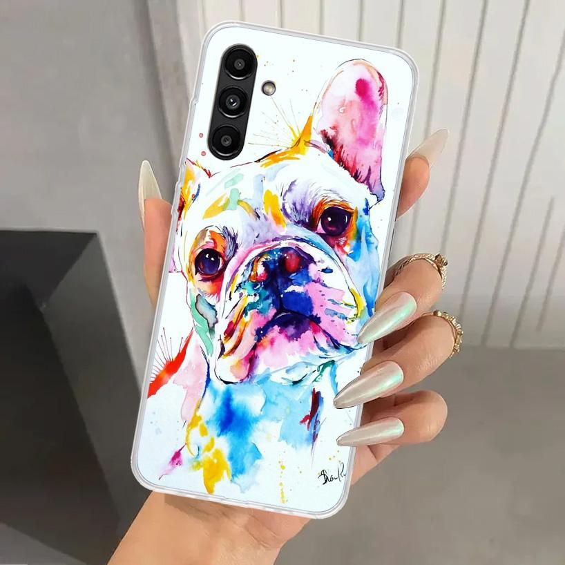 French Bulldog Dog Pug Phone Case for Samsung Galaxy A17 A16 A37 A26 A36 A57 A56 A15 A25 A35 A55 A14 A24 A34 A54 A13 A23 A33 A53