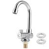 Single Cold Water Tap Basin Faucet 360 Degree Rotation 12in Mounting Thread for RV Motorhome