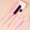 [Travel Hair Styling Essentials] DIY Hair Styling Tools Set, Hair Brush And Braiding Tool Kit Including Hair Styling Comb, Rat Tail Comb, Edge Brush