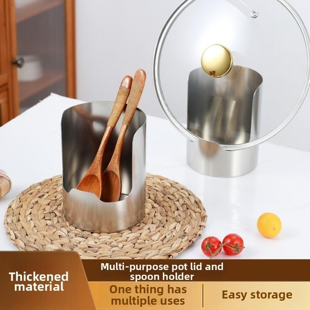 Stable Spatula Holder Easy To Clean Pot Lid Storage Rack Multifunctional Soup Spoon Rack Cooking