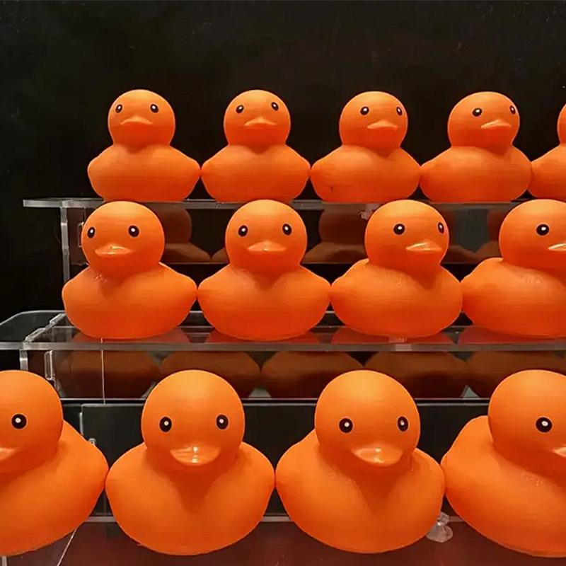 1-100Pcs Orange Rubber Ducks Mini Duck Party Favors Bulk Ducks Summer Pool Floating Toys Rubber Ducks Birthday