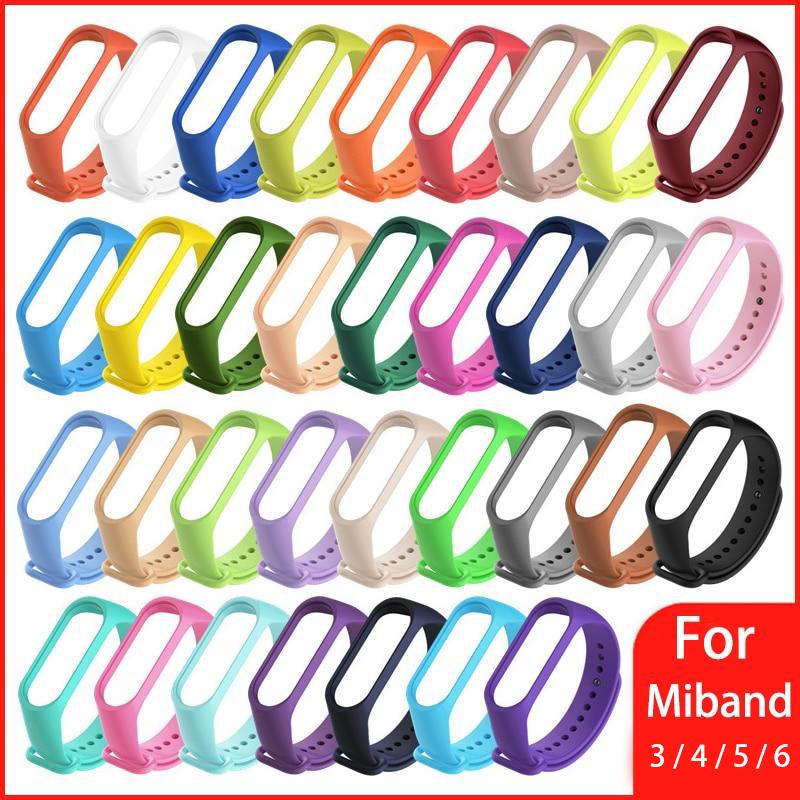 Браслет для Mi Band 6 5 4 3 спортивный ремешок для часов силиконовый ремешок аксессуары для браслета