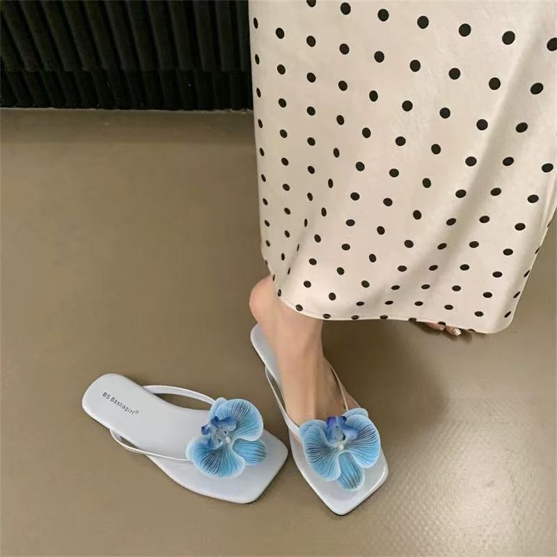 Модный Шик Фея - Стиль Цветок Шлепанцы | Акцент Орхидея, Мягкие и Удобные, Идеально подходят для Пляжного Отдыха и Повседневного Досуга