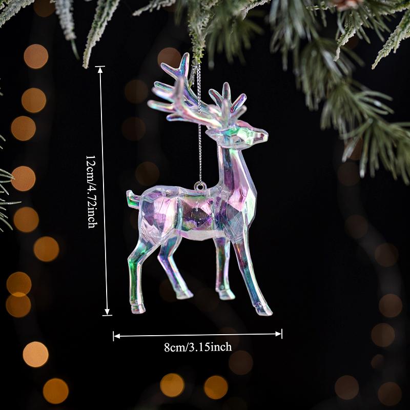 1 шт. Акриловые Подвески на Рождественскую Елку Разных Стилей Кристально Прозрачные Прозрачные Имитация Моделирования Домашнее Украшение Красочная Подвеска