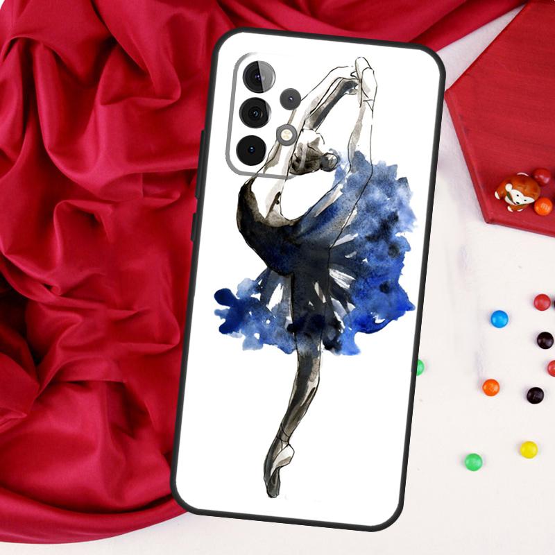Ballerina Ballet Dancer Girl For Samsung Galaxy A15 A55 A53 A33 A35 A22 A32 A52 A54 A34 A14 A56 A36 A26 A16 A05 A06 Case