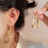 Square Metal Quadrilateral Earrings, Fashion Temperament, Design Sense, Versatile And Advanced Sense