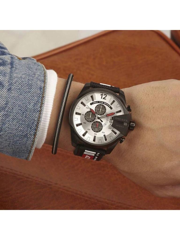 Meg Chief Sport Leisure Мужские кварцевые часы DZ4512 51мм Серебристый круглый циферблат