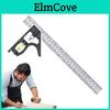Adjustable Stainless Steel Ruler Precise Combination Level Gauge Square Angle Metric Ruler School Stationery Office Supplies