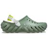Crocs Echo Round Toe Thick Sole Clogs Unisex Footwear Avocado-Green 207937-308