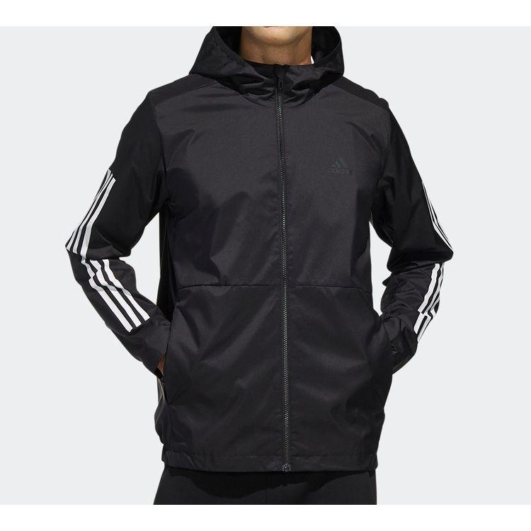 adidas Спортивная куртка с капюшоном, мужские топы, черный FM9428