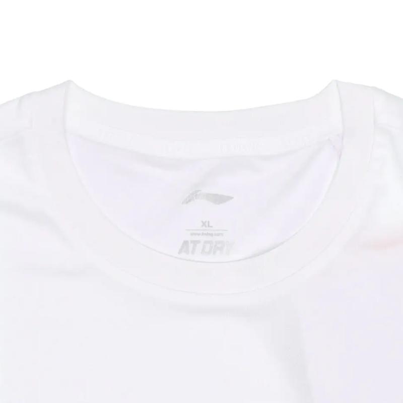 Li-Ning Minimalist Comfortable Breathable Versatile Round Neck Pullover Short Sleeve T-Shirt Casual Sports Set Unisex Tops White YTST081-2+AKST593-7