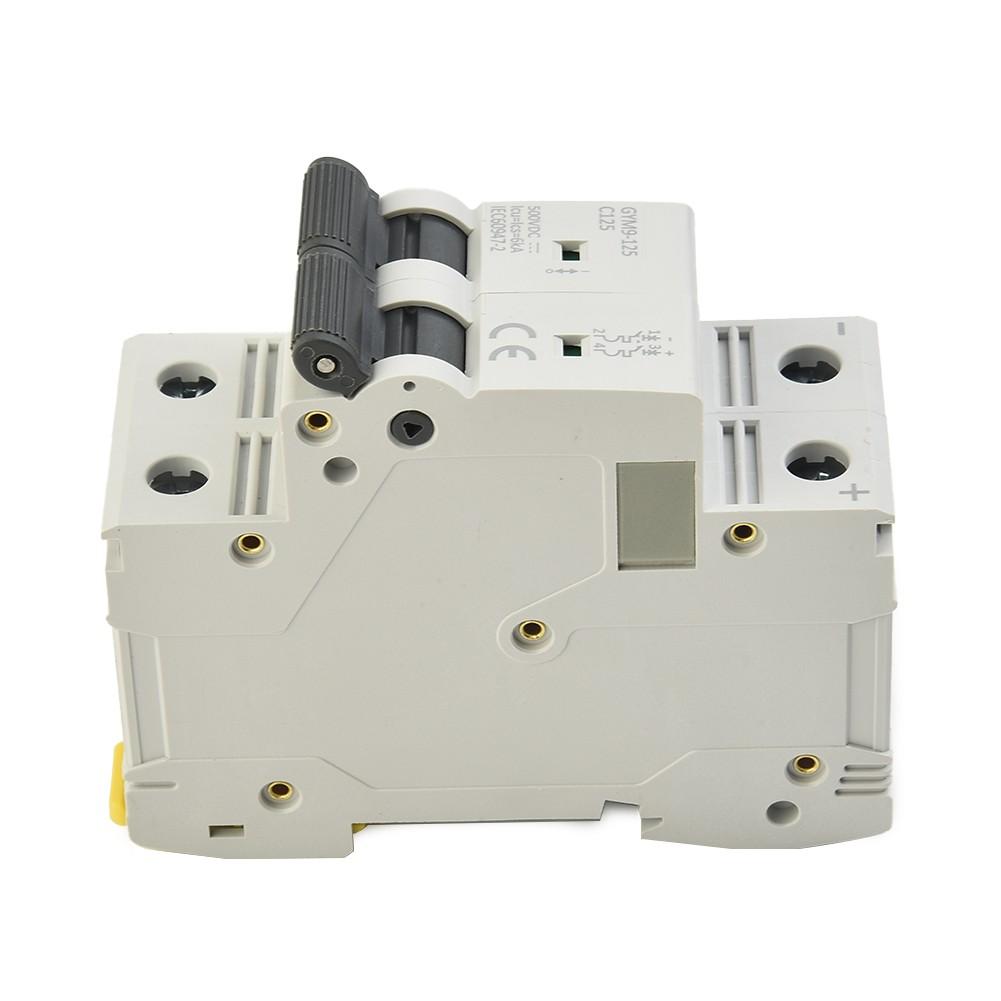 Solar DC Mini Circuit Breaker 2P MCB 6 10 16 25 32 40 50 63 80 100 125Amp