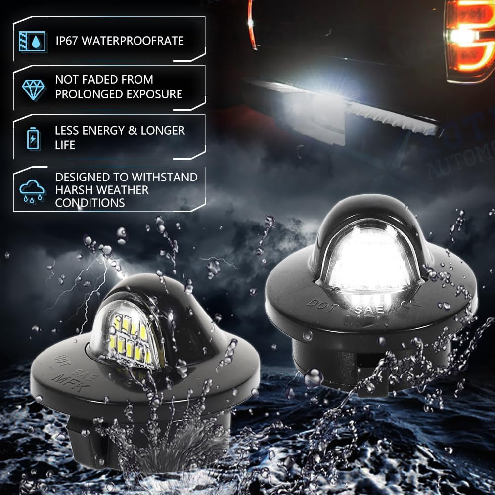 LED License Plate Light For Fo-Rd F150 F250 F350 F450 F550 Superduty Bronco Excursion Ranger Expedition Explorer Pickup Truck, F150 Bronco Ranger Led