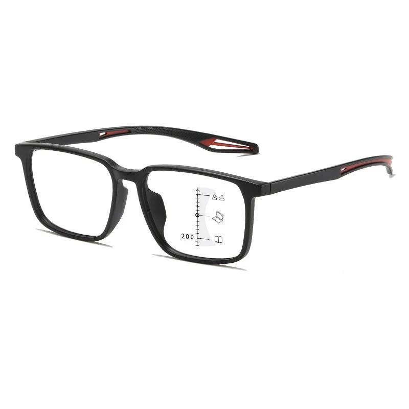 Прогрессивные Мультифокальные Очки для Чтения с Защитой от Синего Света TR90 Спортивные Очки для Пресбиопии Мужские Женские Ультралегкие