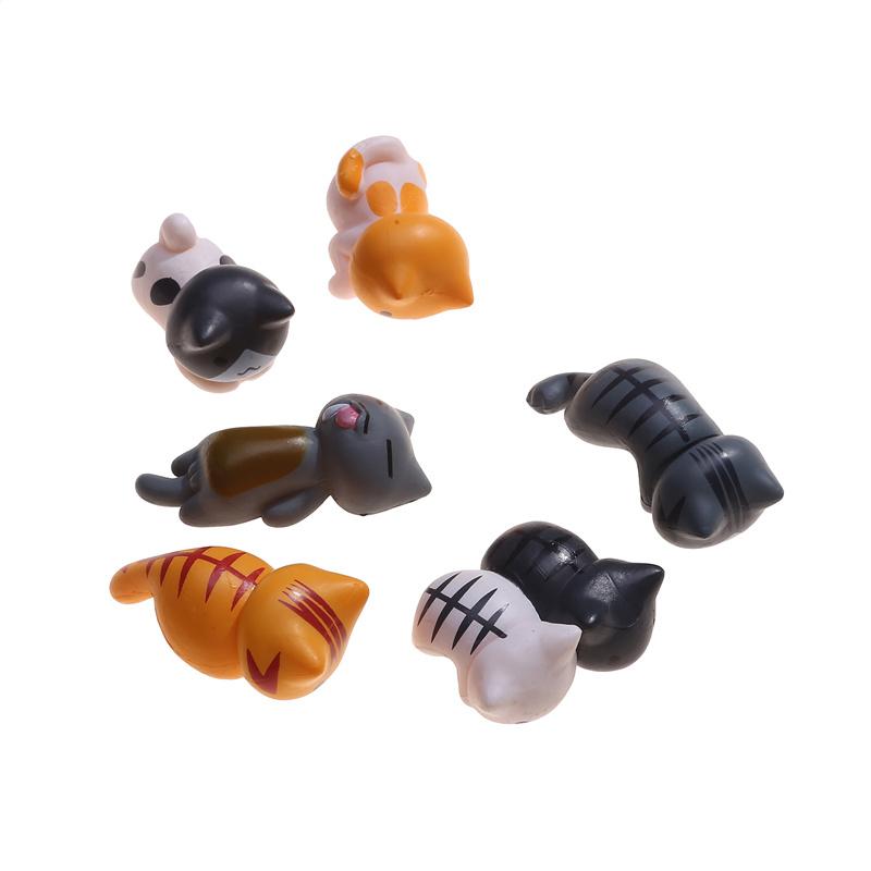 6Pcs Creative Cute Car Inner Ornament Center Console Cartoon Doll Tripper Decoration