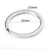 20pcs Stainless Steel Key Rings 20/25/28/30/35mm Round Flat Line Split Rings Keyring for Jewelry Making Keychain DIY Findings