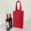 Фетровый пакет для винных бутылок Двойной бутылочный Отличная грузоподъемность Ручной пакет для упаковки напитков Подарочная упаковка Мешочек для хранения Сумка-тоут для вина