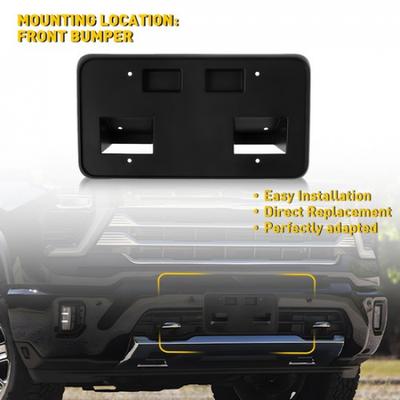 Кронштейн номерного знака Черный Для 2024 Chevrolet Silverado 2500 HD Передний GM1068256
