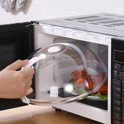 Защитная крышка от брызг для микроволновой печи, 10,24 дюйма, прозрачная крышка для микроволновки с ручкой, подходит для стандартных обеденных тарелок и мисок