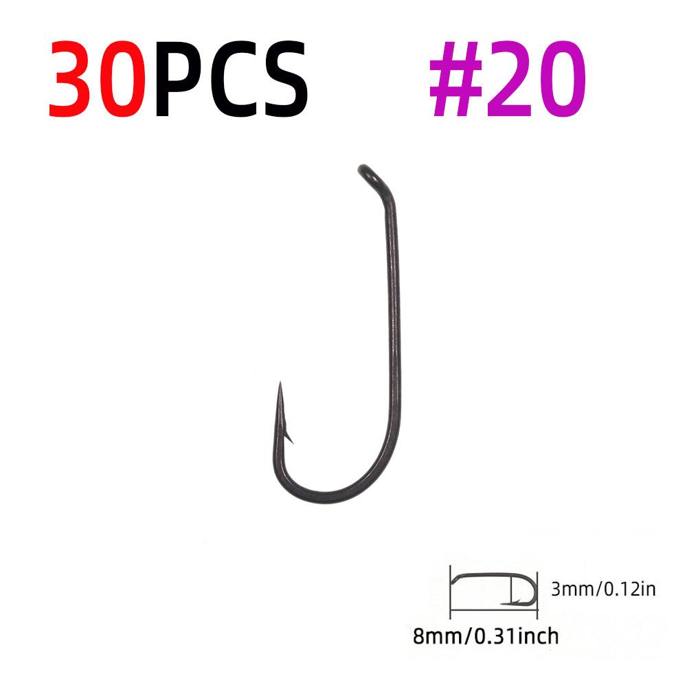 30 шт. 1X тонкая проволока с широким ушком в классическом бронзовом исполнении для сухой мушки, крючок для вязания нимфы, крючок для ловли форели № 14-№ 22