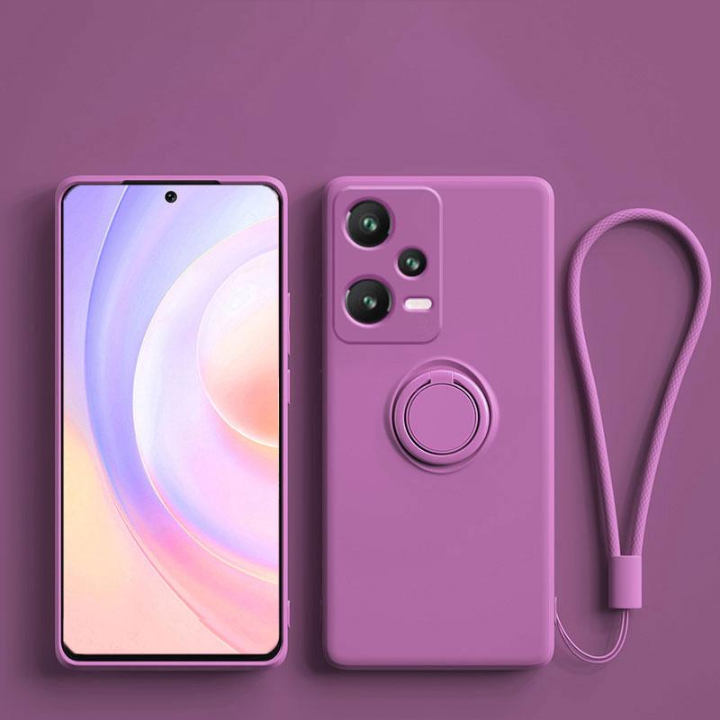 Силиконовый чехол-ремешок для Xiaomi Redmi Note 12 13 11 10 Pro Plus 12S 8 8T 11S 9A 9i 9C 10C 12C противоударный чехол-держатель с кольцом