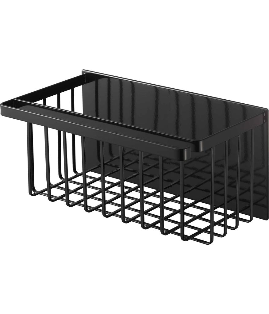 Yamazaki Magnetic Bathroom W31 x D17 x Tower Bathroom Bathroom Storage 5543 Basket, Black, Approx. H15cm, Rack, Rack,