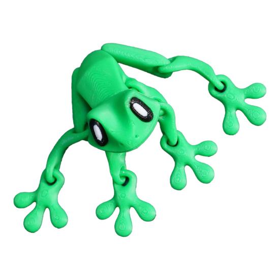 Подвижные суставы Лягушка Магнит на холодильник 3D-печатная Лягушка Игрушка-непоседа Шарнирная модель животного Фигурка Магнитный холодильник Лягушка Украшение Орнамент