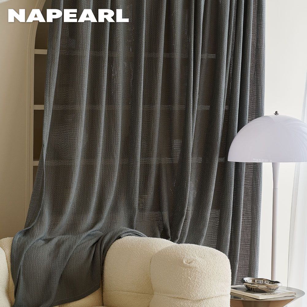1 шт. NAPEARL модная и минималистичная однотонная текстурированная мягкая прозрачная занавеска тюль для гостиной, спальни, оконная прозрачная занавеска для домашнего декора