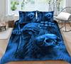 3D Skull Head Pattern Fashion Home Bedding Single Double Bed Full Size Pillowcase and Quilt Cover 2/3 Pieces of Microfiber Home Decoration