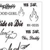 Talos 5 Sheets Lovers Tattoo Stickers, Fun Temporary Face Tattoos, Safe Waterproof Body Art Stickers for Couple Valentine's Day Anniversary