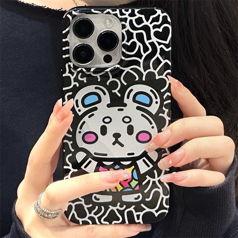 Чехол Zhitai Cartoon для iPhone 12/13/14/15 Pro - забавный чехол Jelly