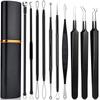 Pimple Popper Tool Kit 10 Pcs Blackhead Remover Comedone Extractor Kit Zit Removing for Forehead,Facial and Nose Skin Care Tool