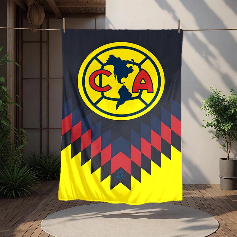 Club Amrica Flannel Blanket Soft Warm All-Season Throw, Design for Camping, Car Travel, Hiking Sofa, Bed, Office Perfect Gift for Parties
